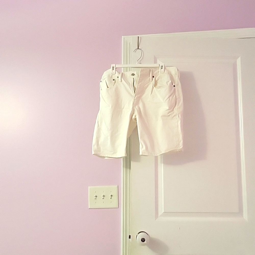 White Jean shorts